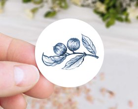 Blue Garden Wedding Stickers For Envelope Seals