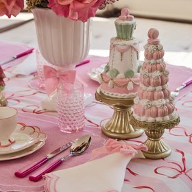 Sweet Tower: Pink & White Macaron Stand