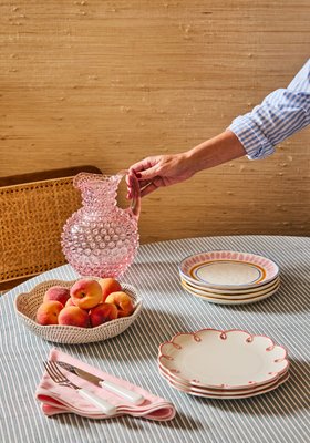 Pretty In Pink Scalloped Lunch Plate