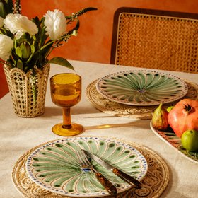 Peacock Dinner Plate, Green