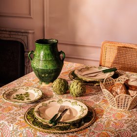 Cara Shell Side Plate, Green