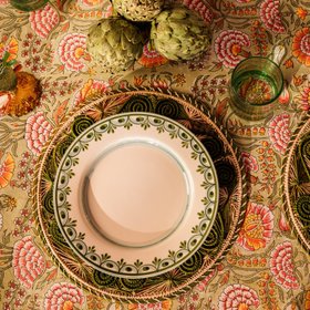 Cordelia Dinner Plate, Green Set of 4