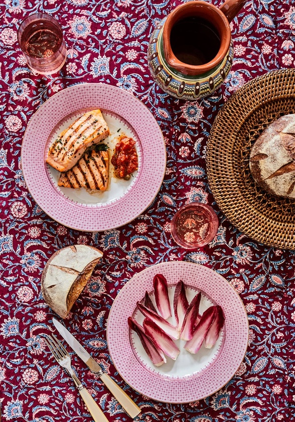 Harbour Island Round Rattan Charger Brown  - Set of 4