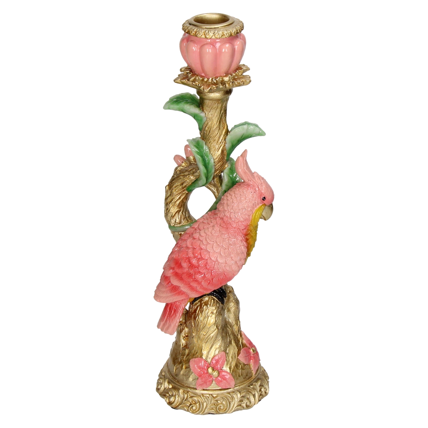 Rosy Parrot Candlestick