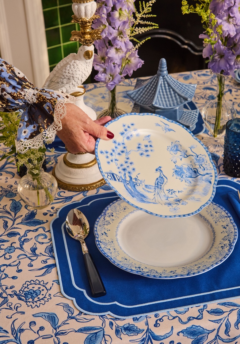 Virginia Blue & White Dinner Plates