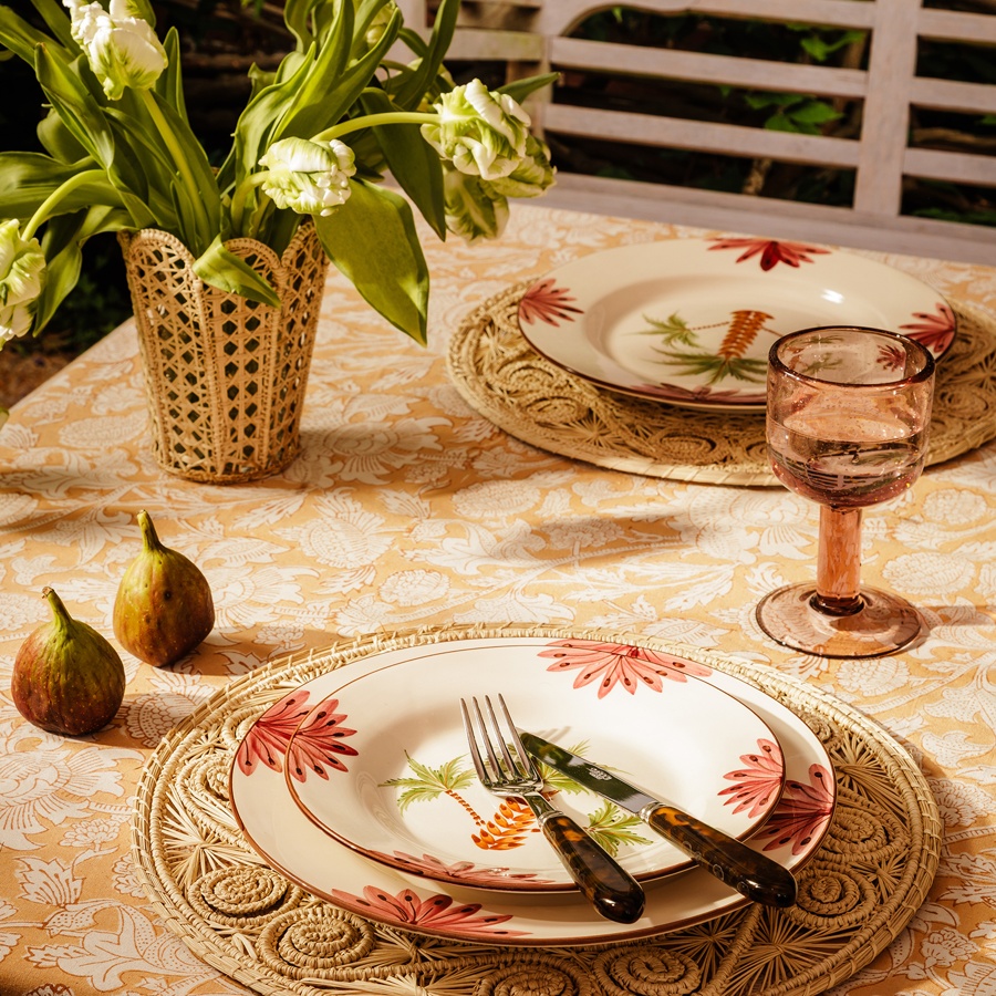 Arabella Side Plate, Green Palm Tree