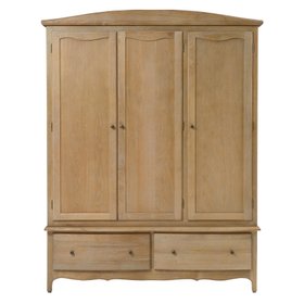Camille Limewash Oak Triple Wardrobe