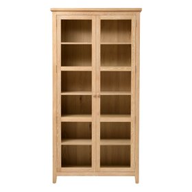 Inglesham Whitewash Oak Glass Display Cabinet