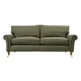 Osbourne 3 Seater Sofa Forest Green House Linen Mix