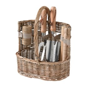 Small Antique Wash Deluxe Garden Tool Basket