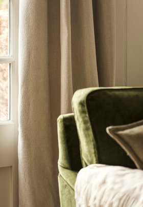 Marling Linen Mix Oatmeal Curtain Pair