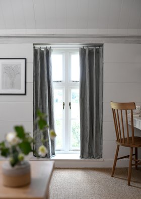 Lansdown Ticking Stripe Ink Curtain Pair from £65