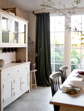 Lodgemoor Velvet Green Curtain Pair from £75