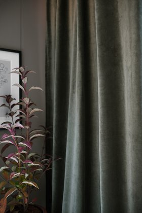 Lodgemoor Velvet Green Curtain Pair from £75