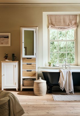 Chester Pure White Tall Bathroom Cupboard