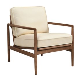 Oliver Armchair Ivory Premium Leather