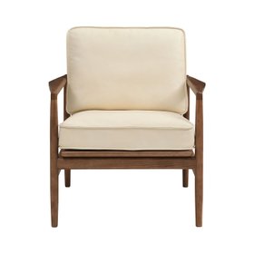 Oliver Armchair Ivory Premium Leather