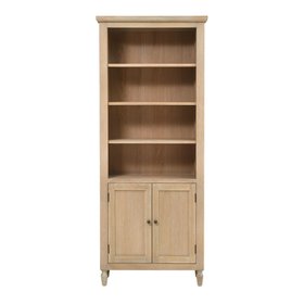 Camille Limewash Oak Alcove Bookcase