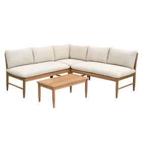 Frampton Wooden Corner Sofa Lounge Set