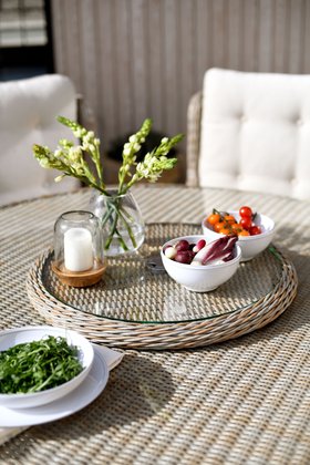 Brimscombe Luxury Woven 6 Seater Dining Set