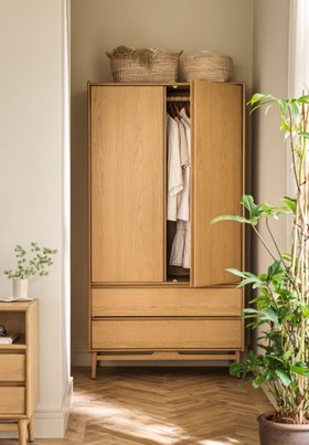 Winson Light Oak Double Wardrobe