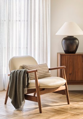 Halford Walnut Lounge Chair