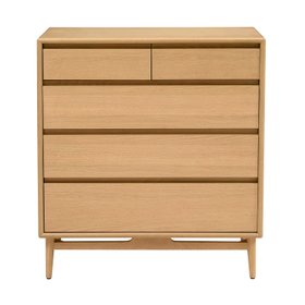 Winson Light Oak 5 Drawer Chest of Drawers