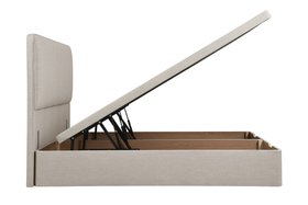 Ellis Double Ottoman Storage Bed In Natural House Linen Mix
