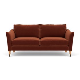 Robinson 3 Seater Sofa In Brick Matt Velvet