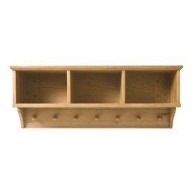 Inglesham Whitewash Oak Storage Shelf And Hooks