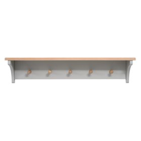 Chester Dove Grey 5 Coat Peg Shelf