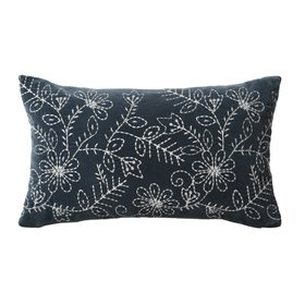 Calcot Blue Stone Velvet Cushion