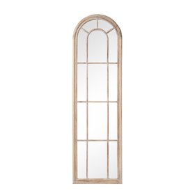 Swerford Washed Wood Tall Arched Window Mirror