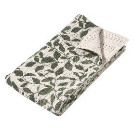 Didbrook Leaf Trail Green Bed Throw