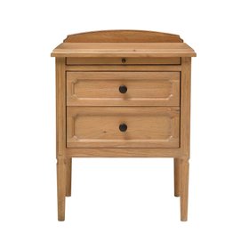 Leafield Washed Oak 2 Drawer Bedside Table