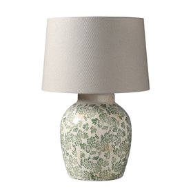 Idbury Floral Green Table Lamp