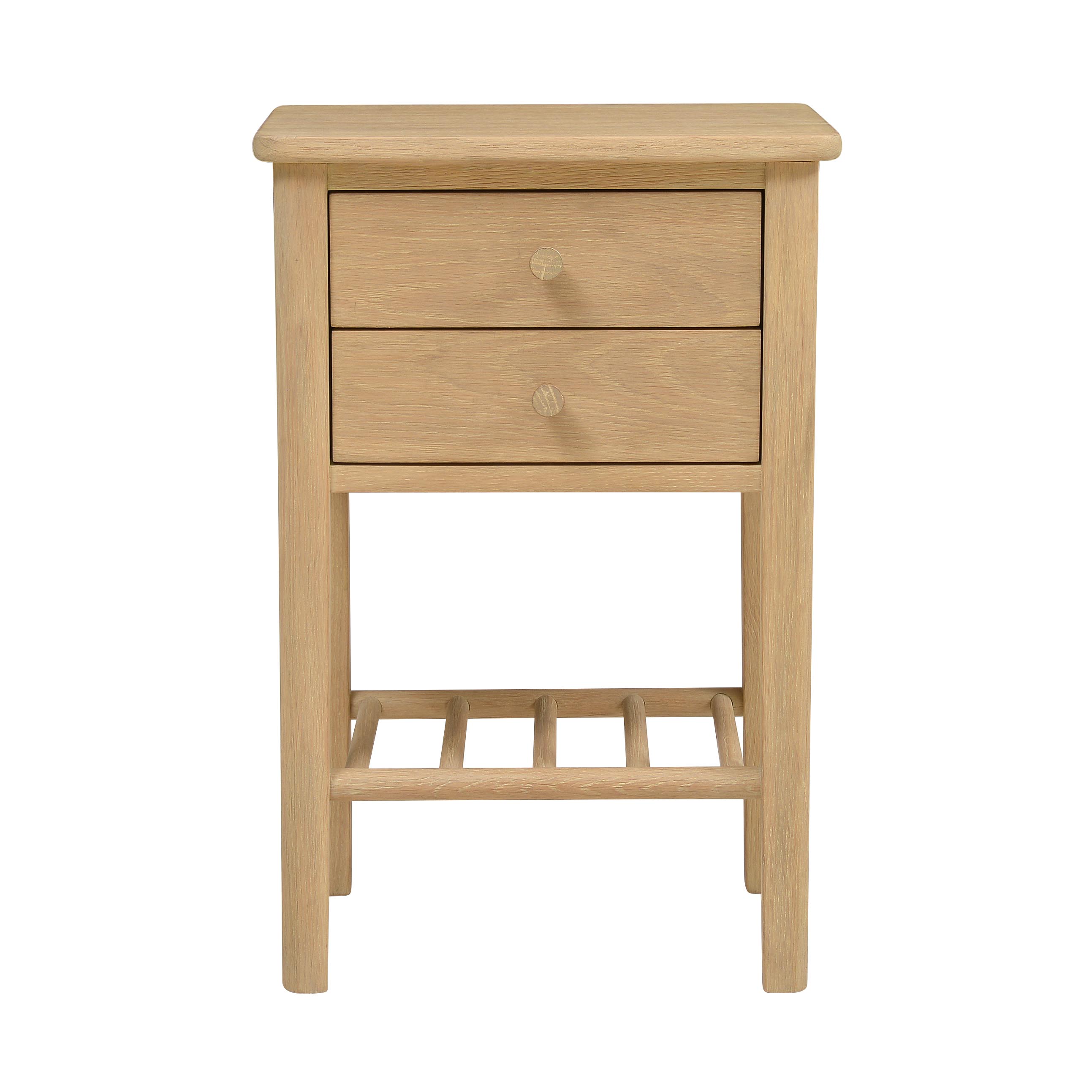 Berkeley Nordic Oak 2 Drawer Bedside Table