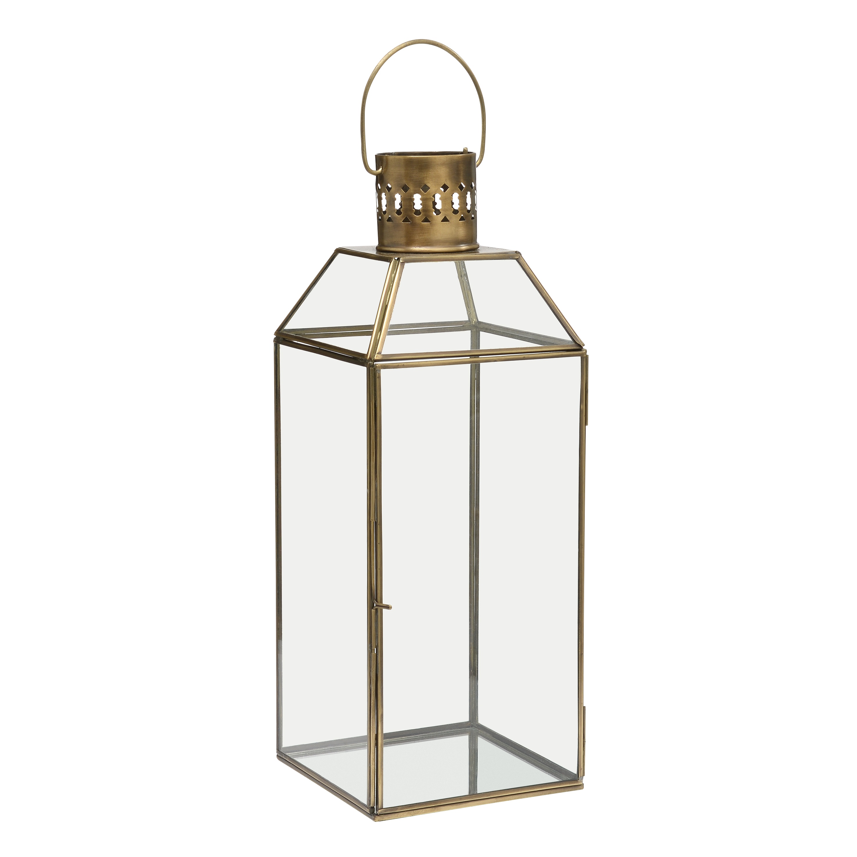 Haversham Antique Brass Lantern Medium Tall