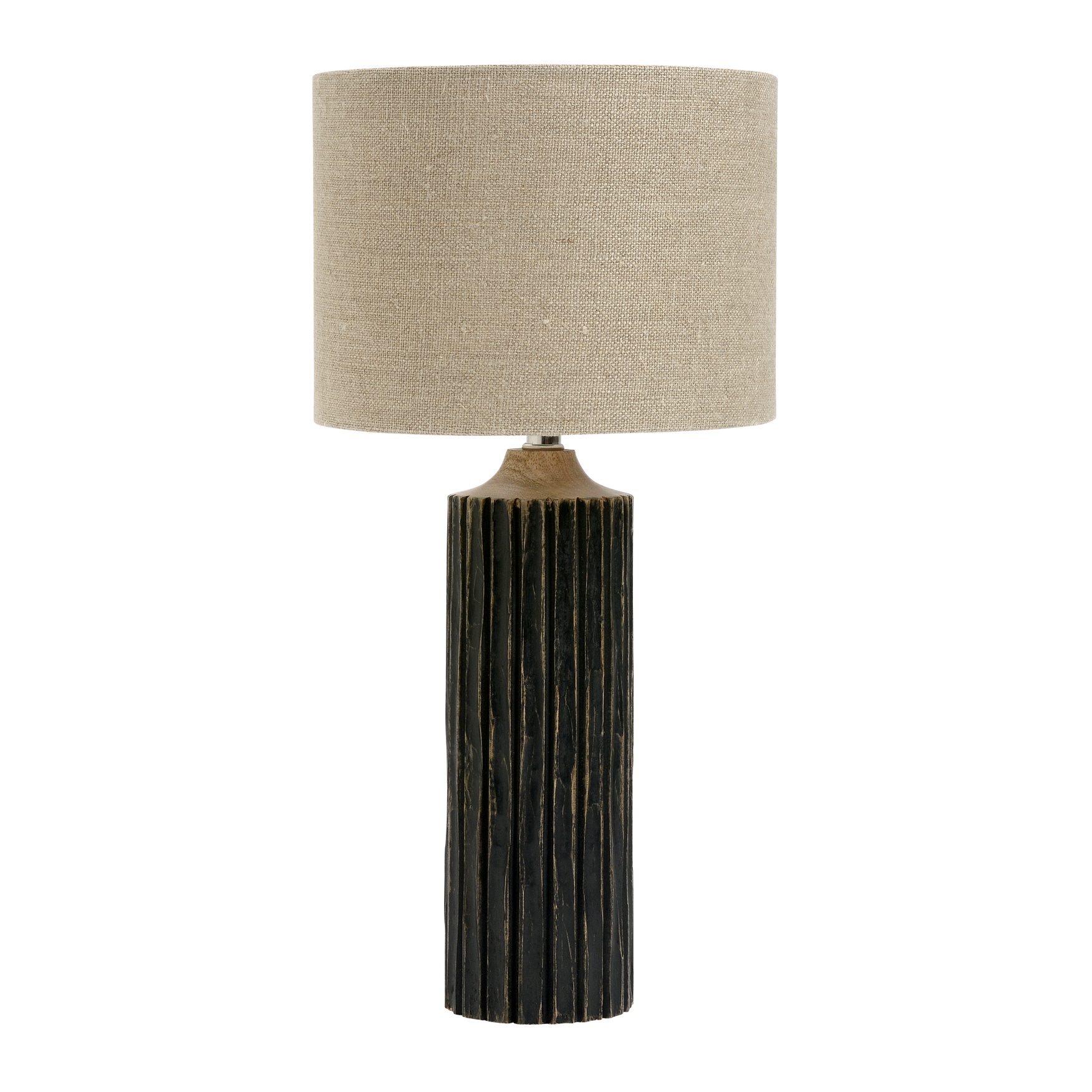 Bentham Wooden Ribbed Table Lamp