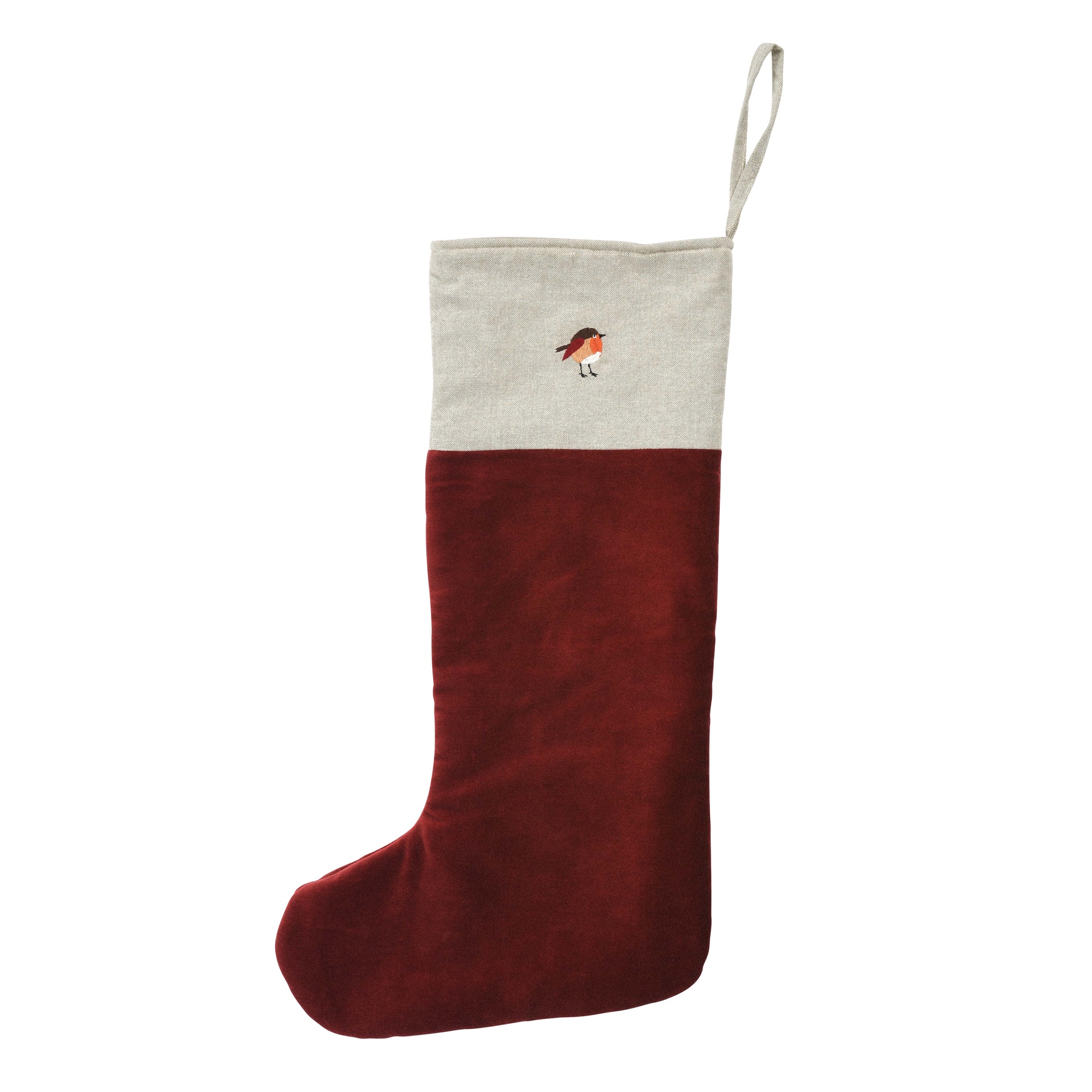 Yuletide Robin Stocking