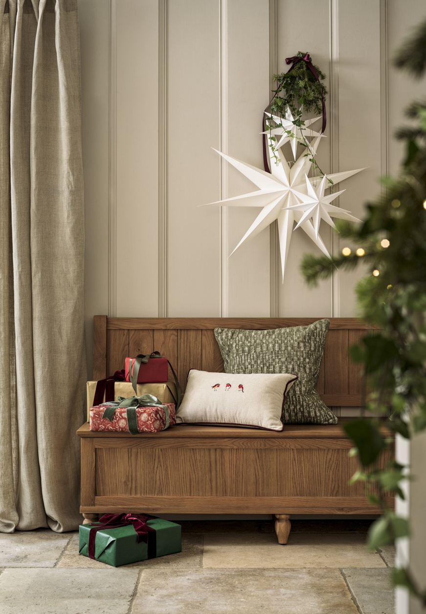 Elkstone Mellow Oak Monks Bench with Storage