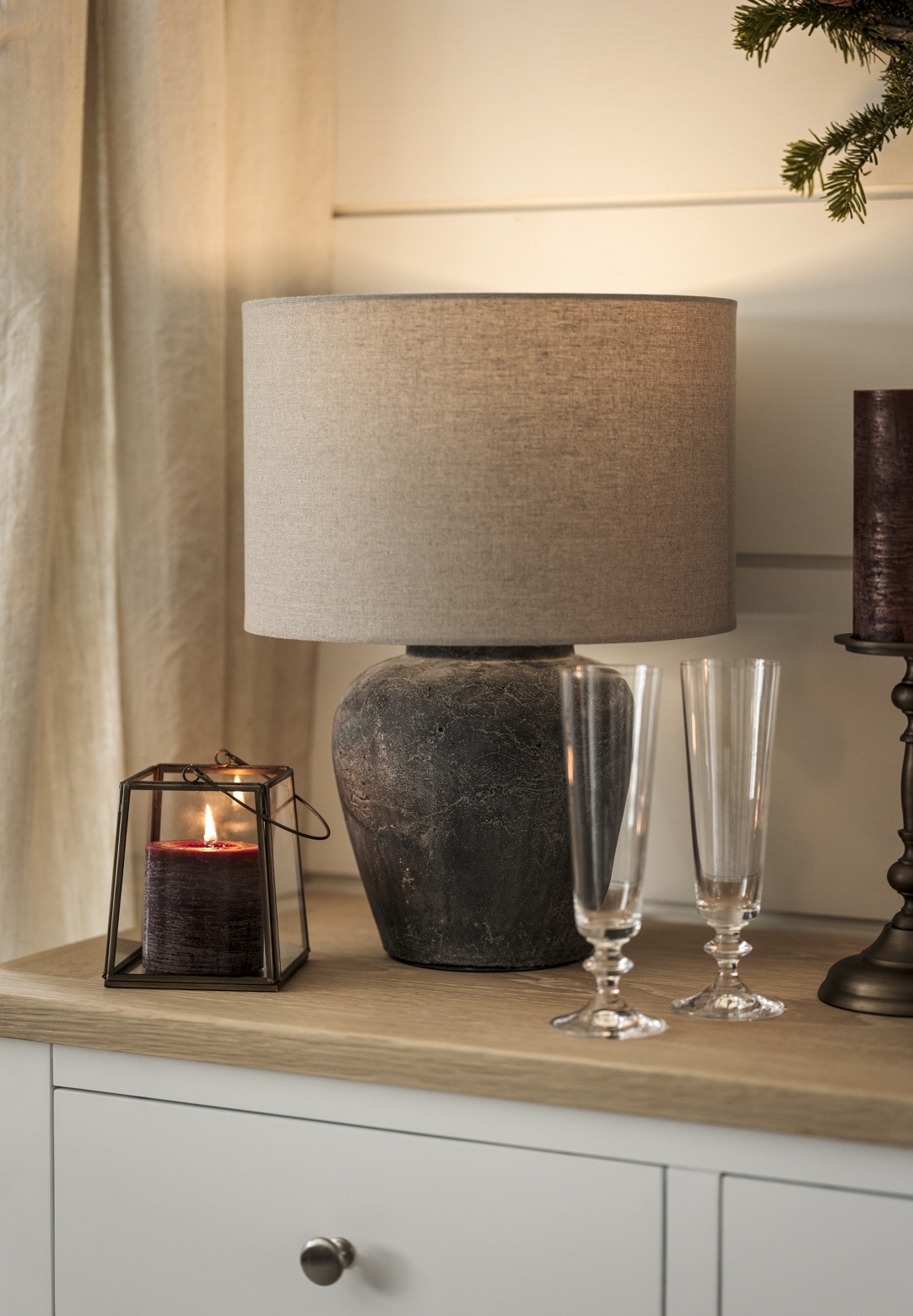 Briary Grey Table Lamp