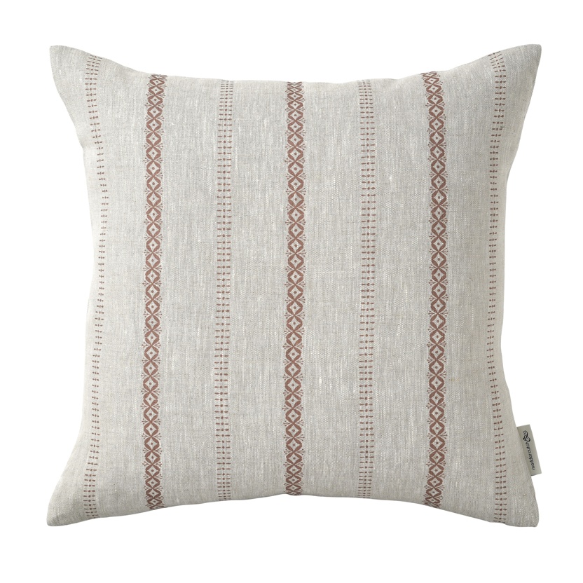 Madder Cutch & Co for Cotswold Co Blossom Stripe Cushion in Pale Rose