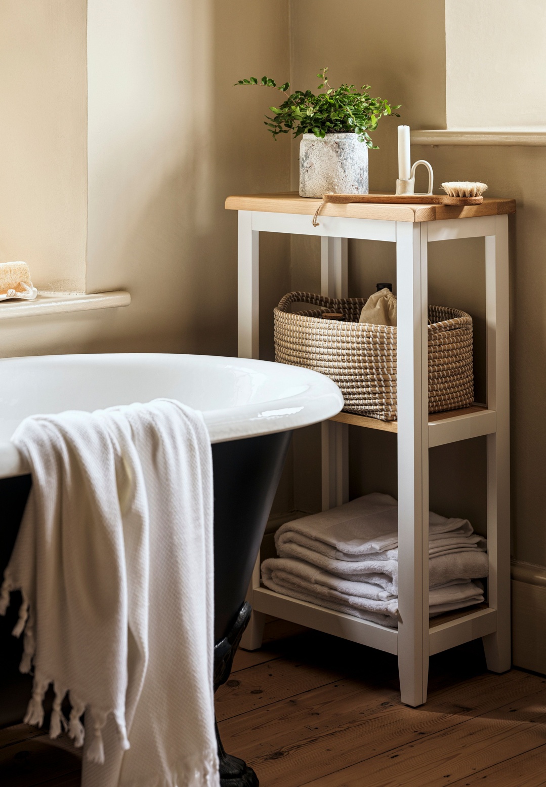 Chester Pure White Bathroom Shelving Unit