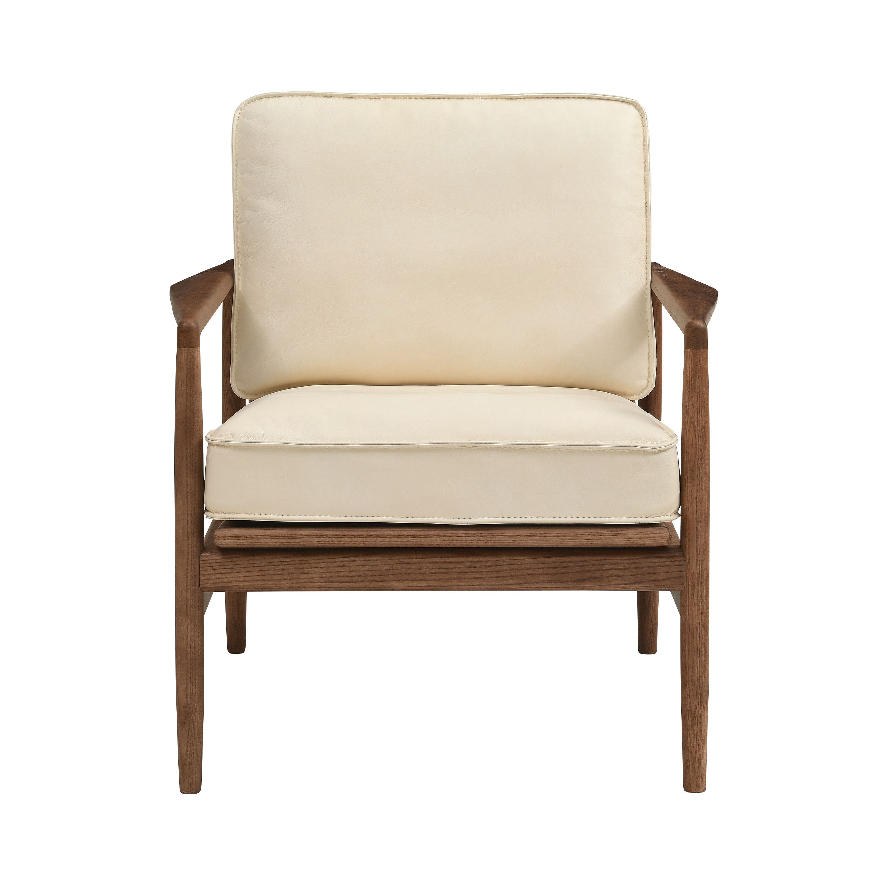 Oliver Armchair Ivory Premium Leather