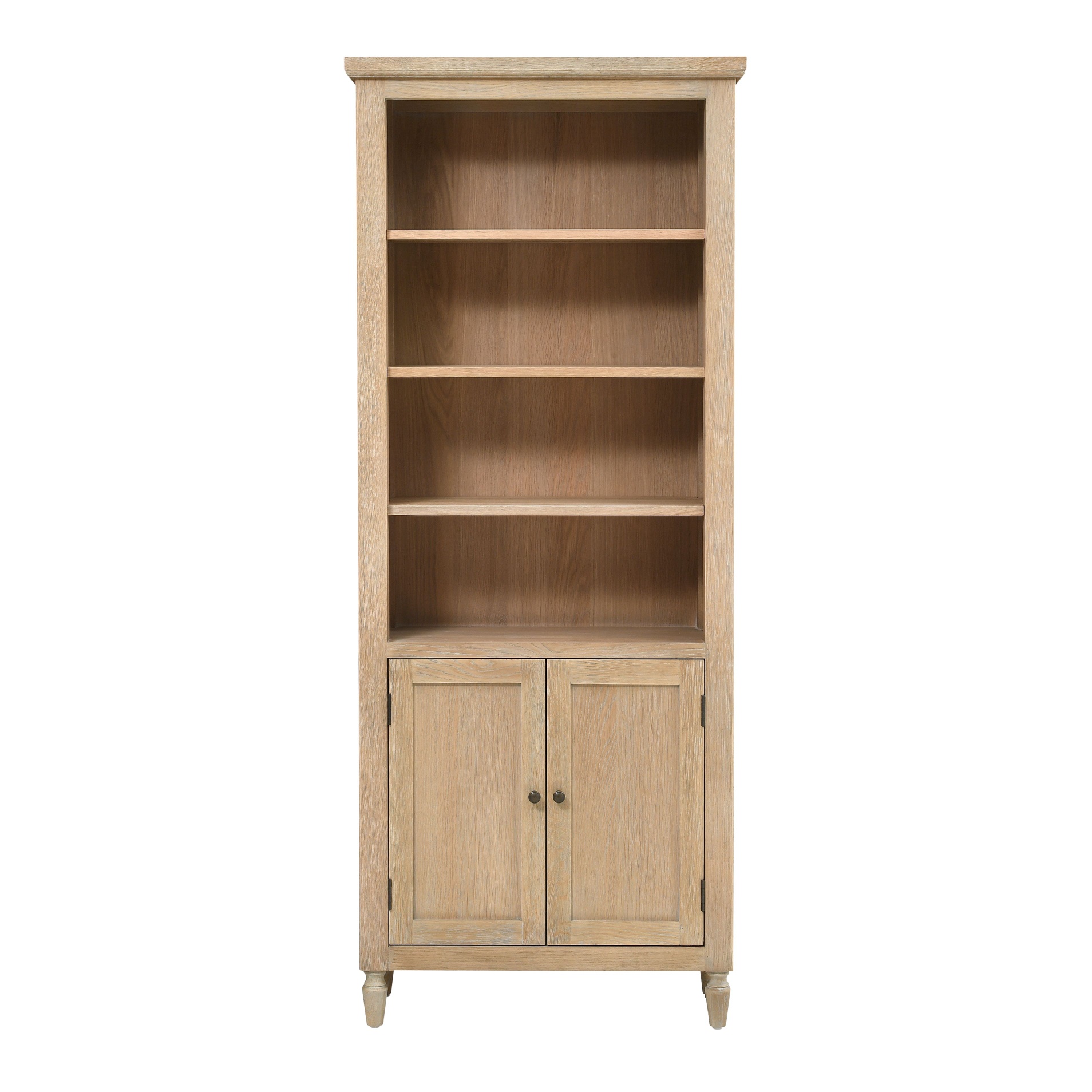 Camille Limewash Oak Alcove Bookcase
