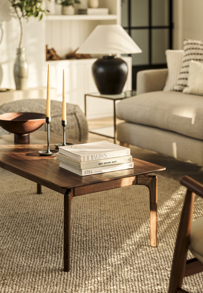 Halford Walnut Rectangular Coffee Table