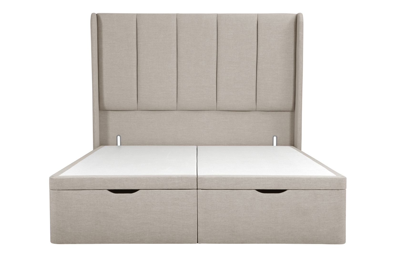 Parker Double Ottoman Storage Bed in Natural House Linen Mix