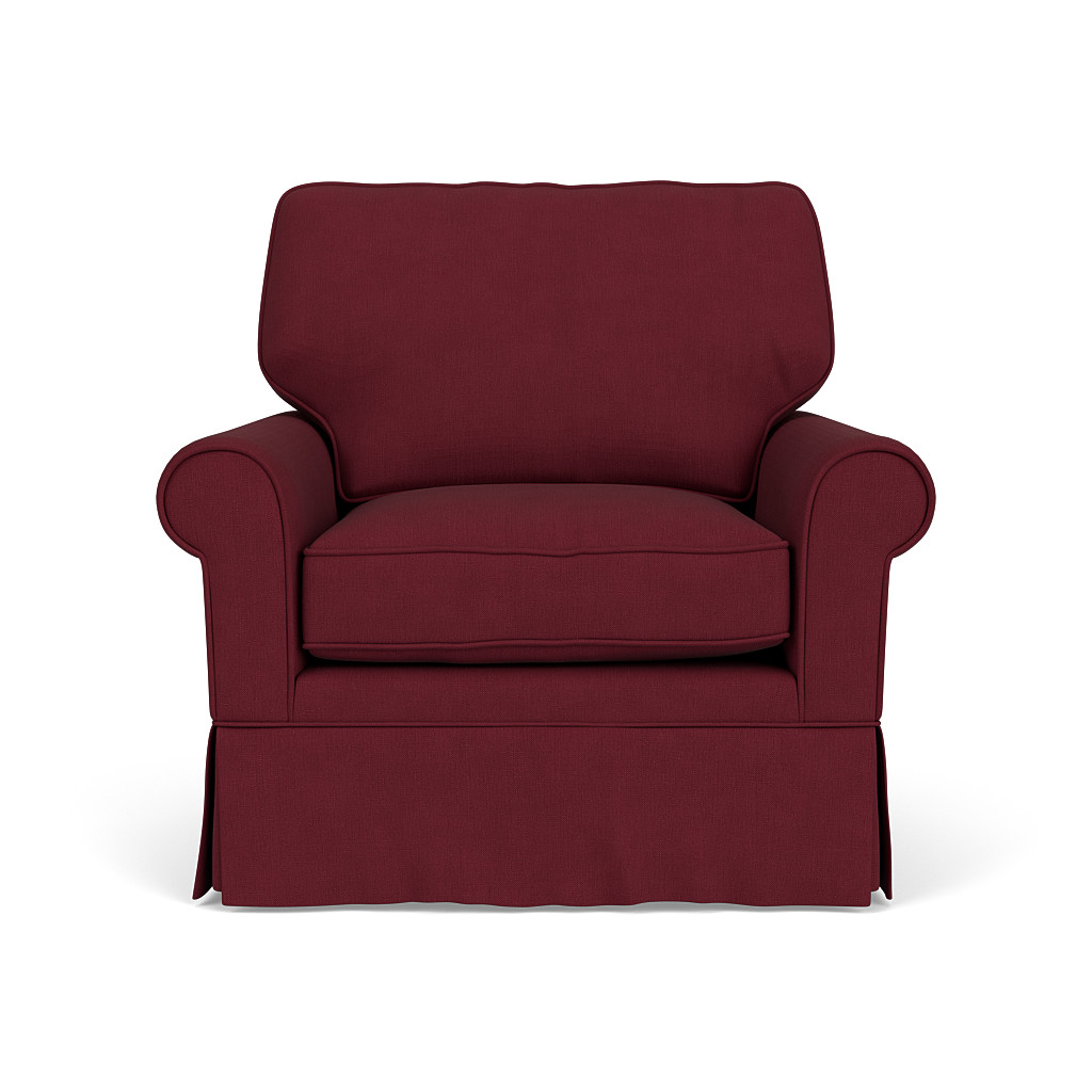 Dawson Armchair in Rosehip House Linen Mix