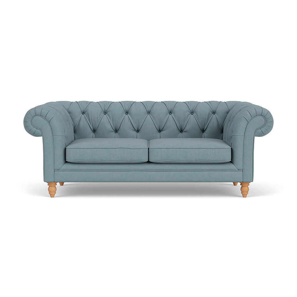 Harris Large 2 Seater Sofa In Sky Blue House Linen Mix
